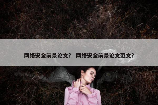 网络安全前景论文？ 网络安全前景论文范文？