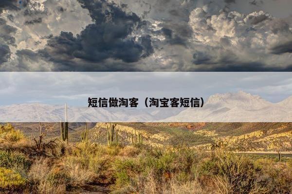 短信做淘客（淘宝客短信）