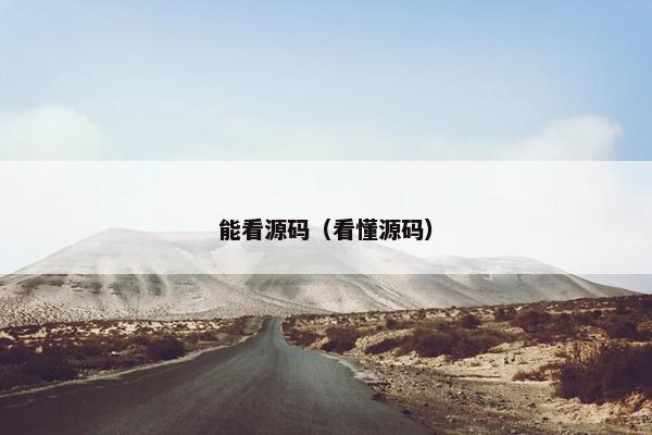 能看源码（看懂源码）