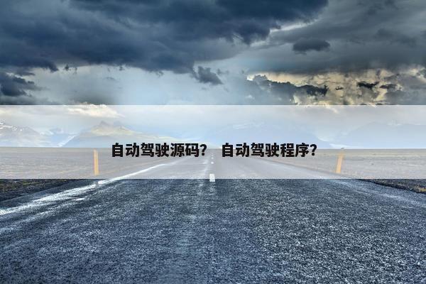 自动驾驶源码？ 自动驾驶程序？