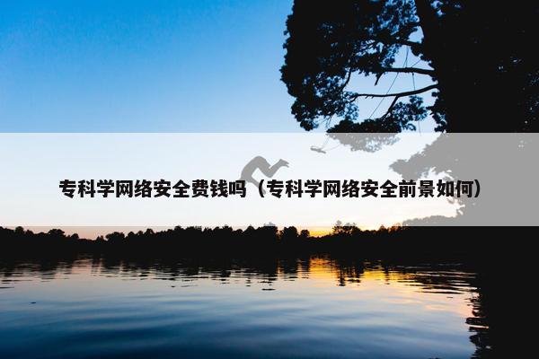 专科学网络安全费钱吗（专科学网络安全前景如何）
