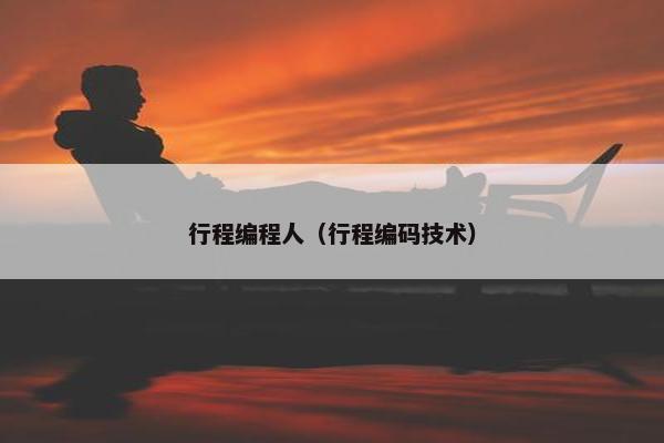 行程编程人（行程编码技术）