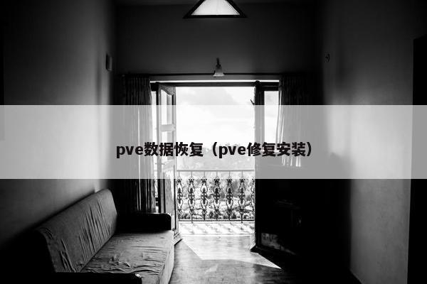 pve数据恢复（pve修复安装）