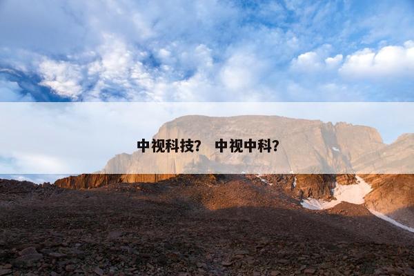 中视科技？ 中视中科？