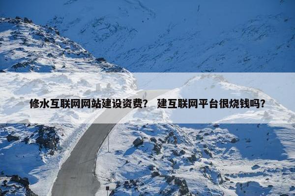 修水互联网网站建设资费？ 建互联网平台很烧钱吗？