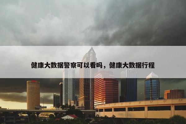 健康大数据警察可以看吗，健康大数据行程