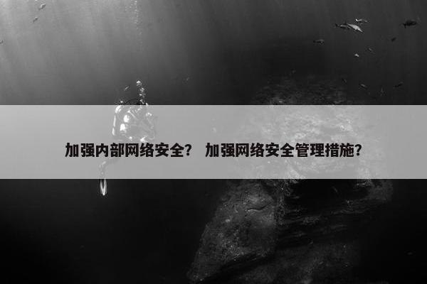 加强内部网络安全? 加强网络安全管理措施? 加强内部网络安全? 加强网络安全管理措施?
