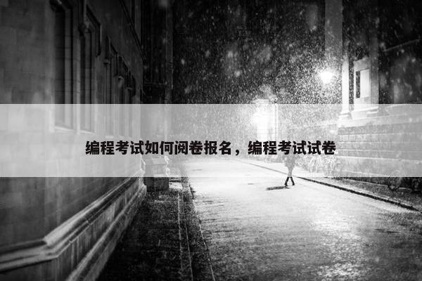 编程考试如何阅卷报名，编程考试试卷