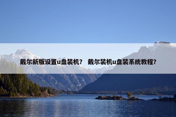 戴尔新版设置u盘装机？ 戴尔装机u盘装系统教程？