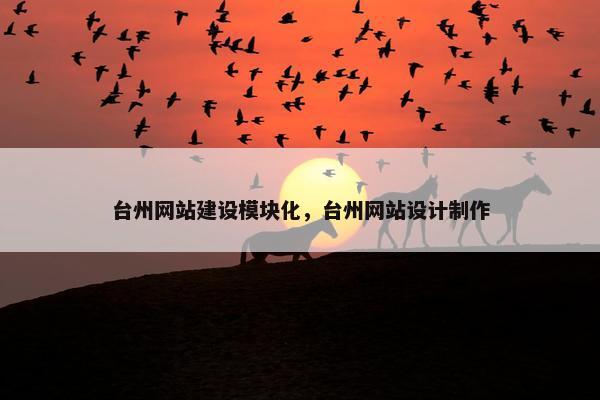 台州网站建设模块化，台州网站设计制作
