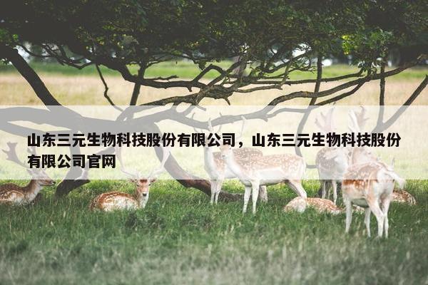 山东三元生物科技股份有限公司，山东三元生物科技股份有限公司官网