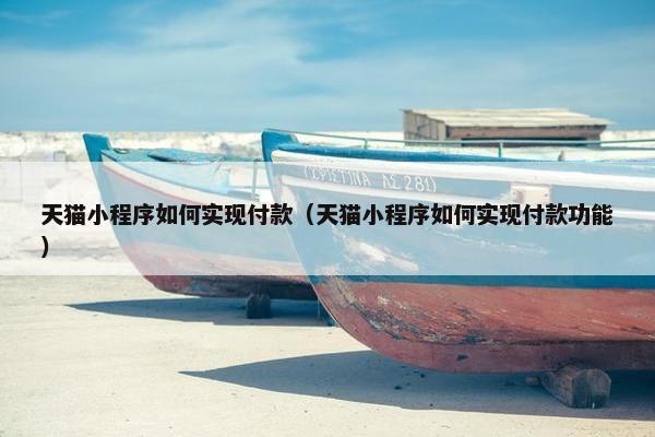 天猫小程序如何实现付款（天猫小程序如何实现付款功能）