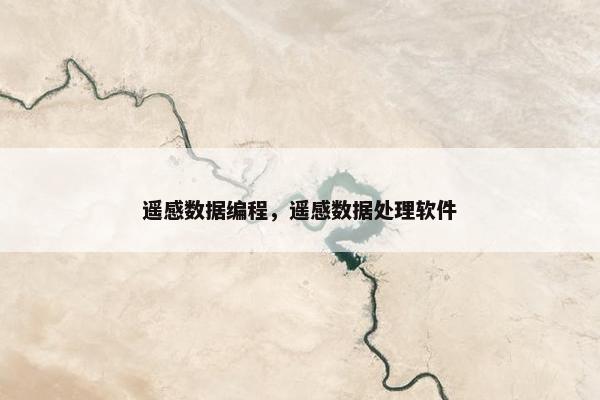 遥感数据编程，遥感数据处理软件