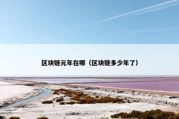 区块链元年在哪（区块链多少年了）
