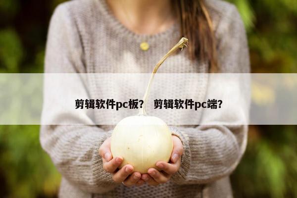 剪辑软件pc板？ 剪辑软件pc端？