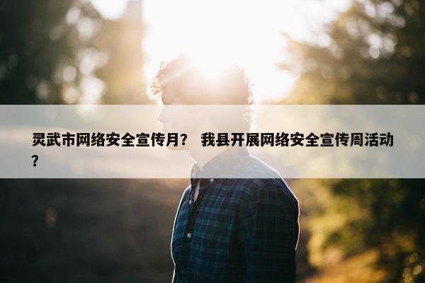 灵武市网络安全宣传月？ 我县开展网络安全宣传周活动？