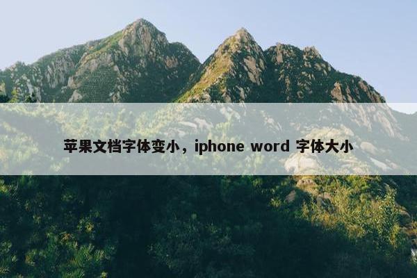 苹果文档字体变小，iphone word 字体大小