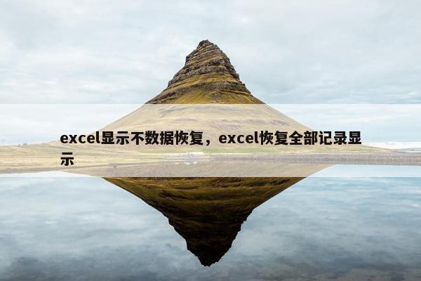 excel显示不数据恢复，excel恢复全部记录显示