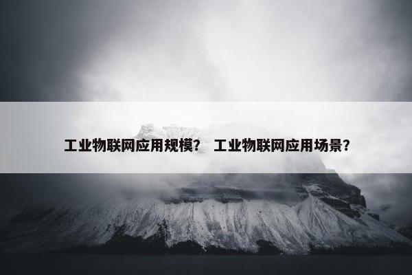 工业物联网应用规模？ 工业物联网应用场景？