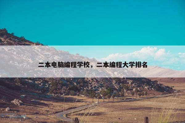 二本电脑编程学校，二本编程大学排名