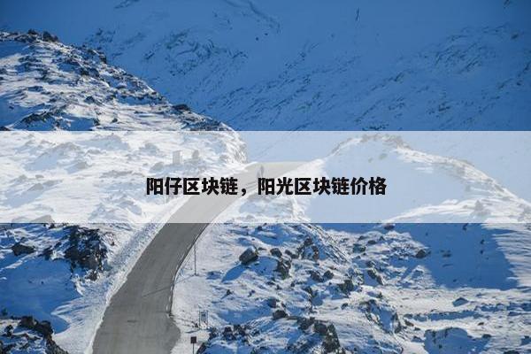 阳仔区块链，阳光区块链价格