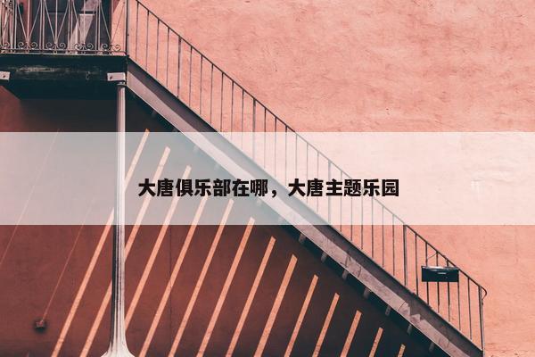 大唐俱乐部在哪，大唐主题乐园