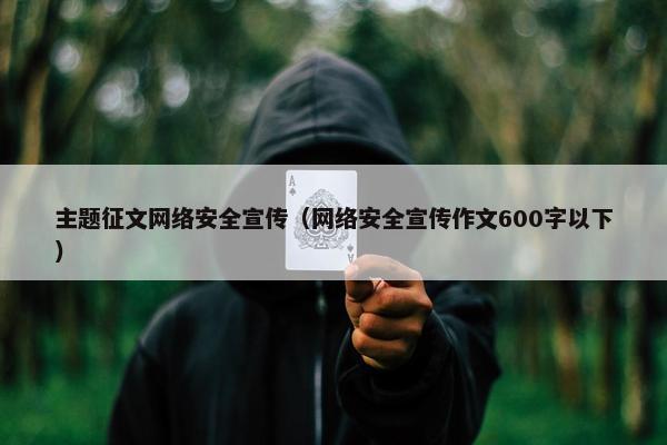 主题征文网络安全宣传（网络安全宣传作文600字以下）