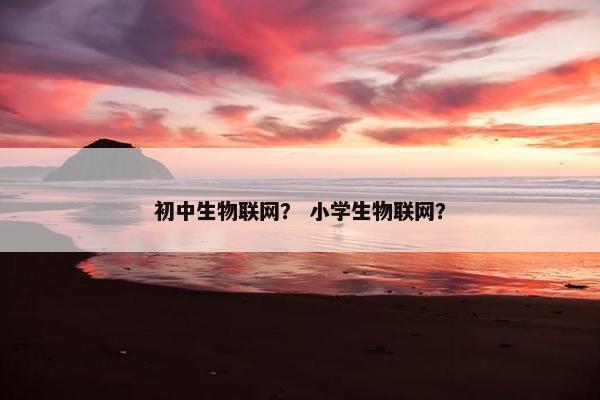 初中生物联网？ 小学生物联网？