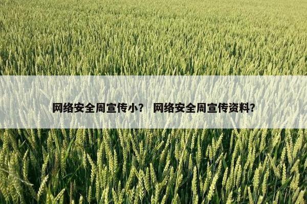 网络安全周宣传小? 网络安全周宣传资料? 网络安全周宣传小? 网络安全周宣传资料?