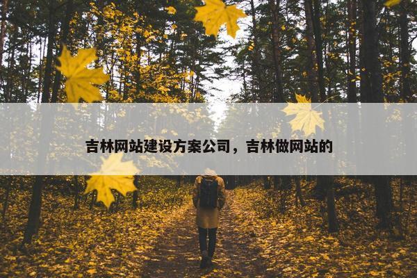 吉林网站建设方案公司，吉林做网站的