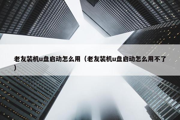 老友装机u盘启动怎么用（老友装机u盘启动怎么用不了）