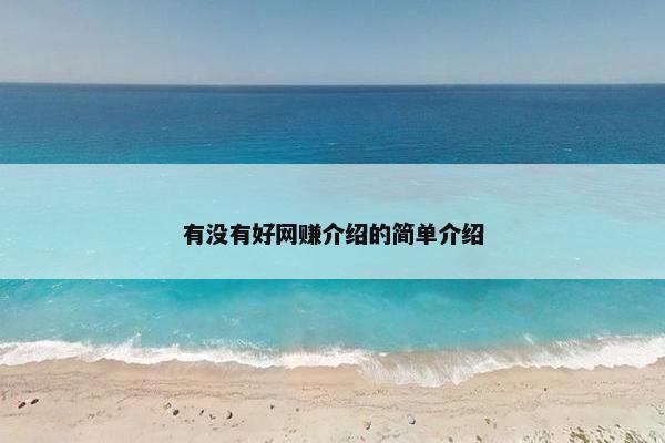 有没有好网赚介绍的简单介绍