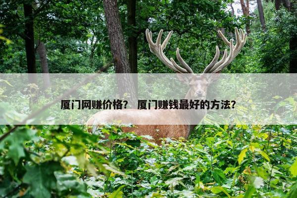 厦门网赚价格？ 厦门赚钱最好的方法？