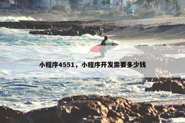 小程序4551，小程序开发需要多少钱