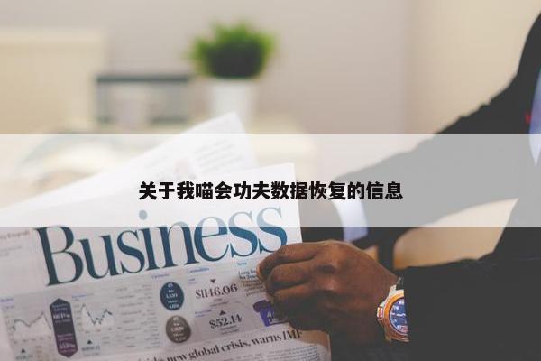 关于我喵会功夫数据恢复的信息