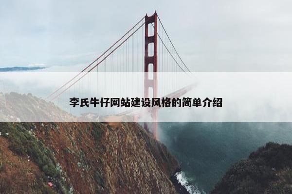 李氏牛仔网站建设风格的简单介绍