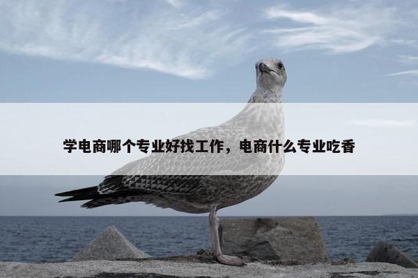 学电商哪个专业好找工作，电商什么专业吃香