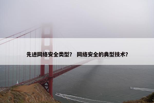 先进网络安全类型？ 网络安全的典型技术？