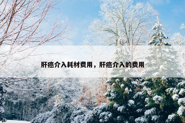 肝癌介入耗材费用，肝癌介入的费用