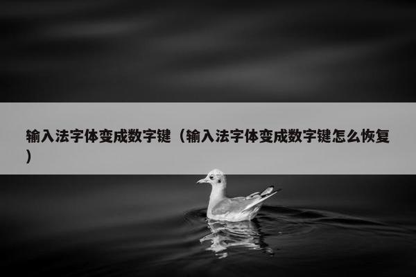 输入法字体变成数字键（输入法字体变成数字键怎么恢复）