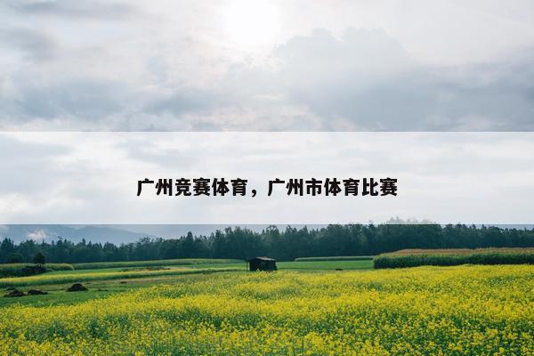广州竞赛体育，广州市体育比赛