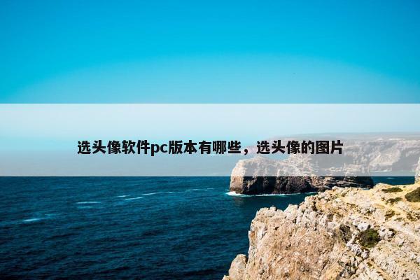 选头像软件pc版本有哪些，选头像的图片