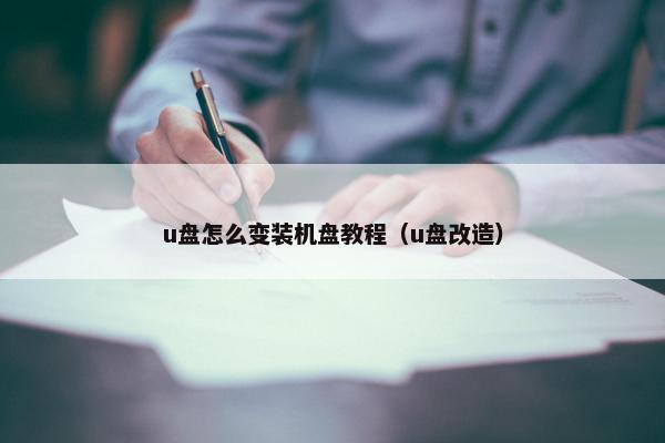 u盘怎么变装机盘教程（u盘改造）