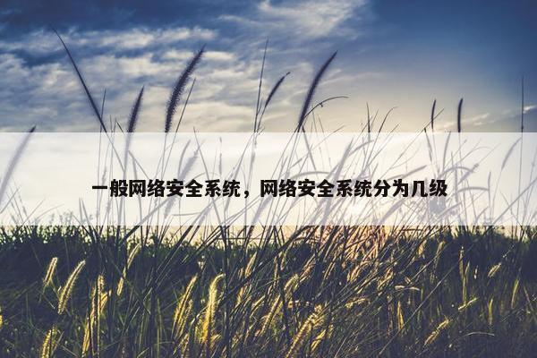 一般网络安全系统，网络安全系统分为几级