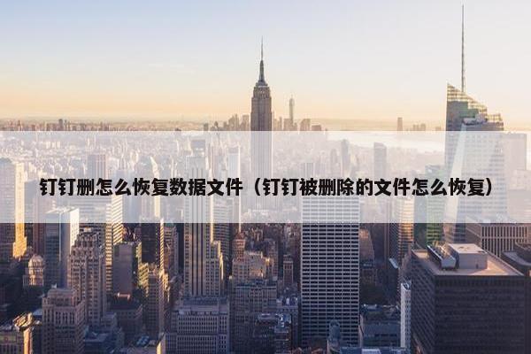 钉钉删怎么恢复数据文件（钉钉被删除的文件怎么恢复）