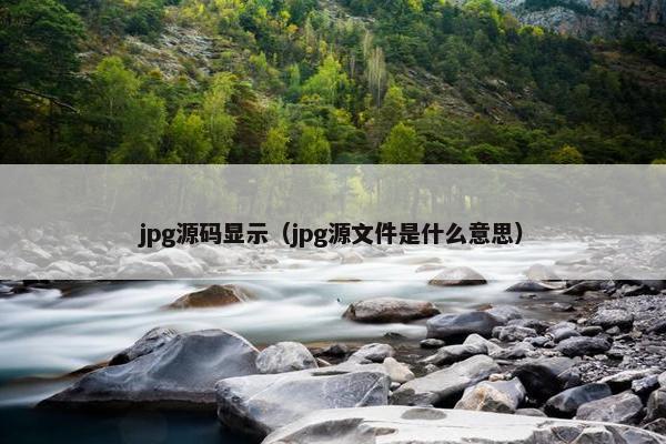 jpg源码显示（jpg源文件是什么意思）