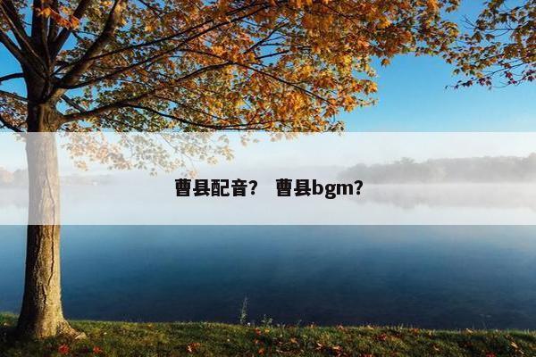 曹县配音？ 曹县bgm？
