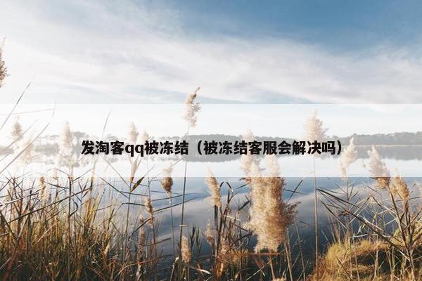 发淘客qq被冻结（被冻结客服会解决吗）