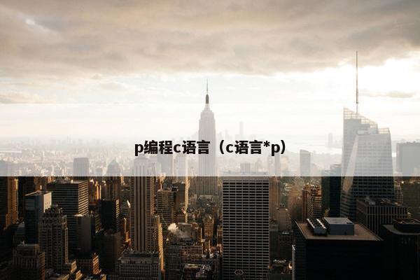 p编程c语言（c语言*p）
