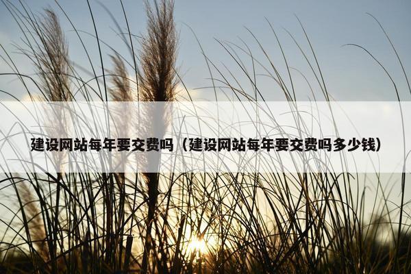 建设网站每年要交费吗（建设网站每年要交费吗多少钱）